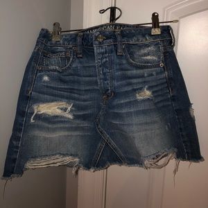 american eagle jean skirt
